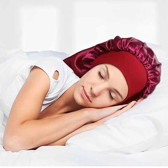 Bonnet en satin | Douceur Nocturne - Univers des accessoiresBonnet en satin | Douceur Nocturne