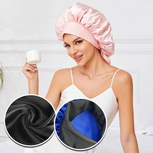 Bonnet en satin | Douceur Nocturne - Univers des accessoiresBonnet en satin | Douceur Nocturne