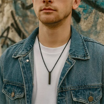 Collier homme élégant | Acier inoxydable - Univers des accessoiresCollier homme élégant | Acier inoxydable