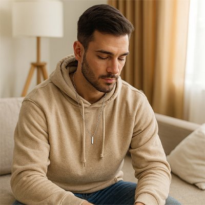 Collier homme élégant | Acier inoxydable - Univers des accessoiresCollier homme élégant | Acier inoxydable