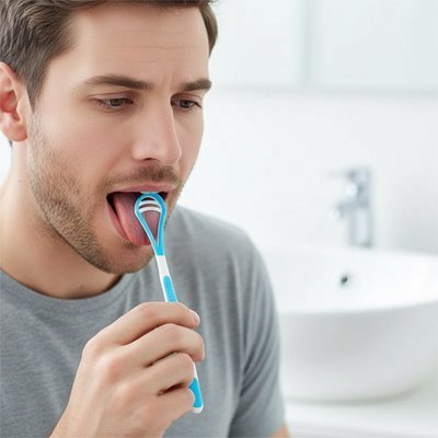 Gratte langue en cuivre | PureBuccal - Univers des accessoiresGratte langue en cuivre | PureBuccal