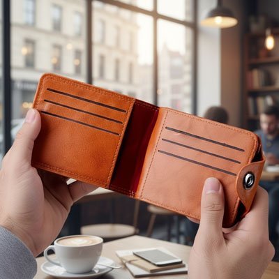 Portefeuille homme élégant en cuir véritable | Compact Premium - Univers des accessoiresPortefeuille homme élégant en cuir véritable | Compact Premium