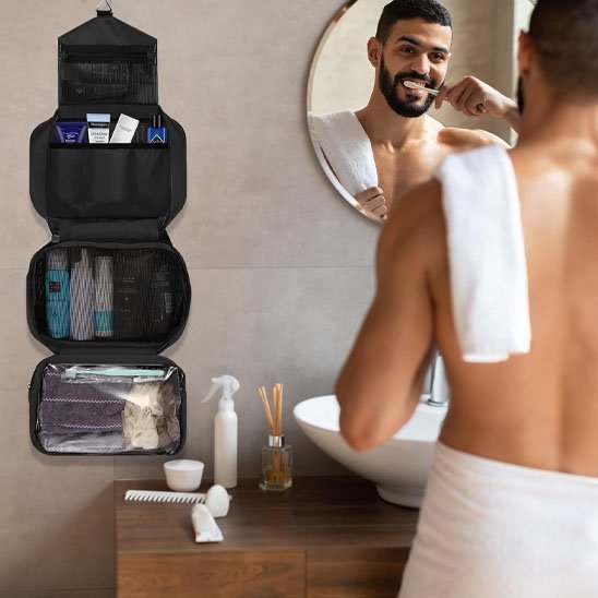 Trousse de Toilette Imperméable | Élégance Voyage - Univers des accessoiresTrousse de Toilette Imperméable | Élégance Voyage